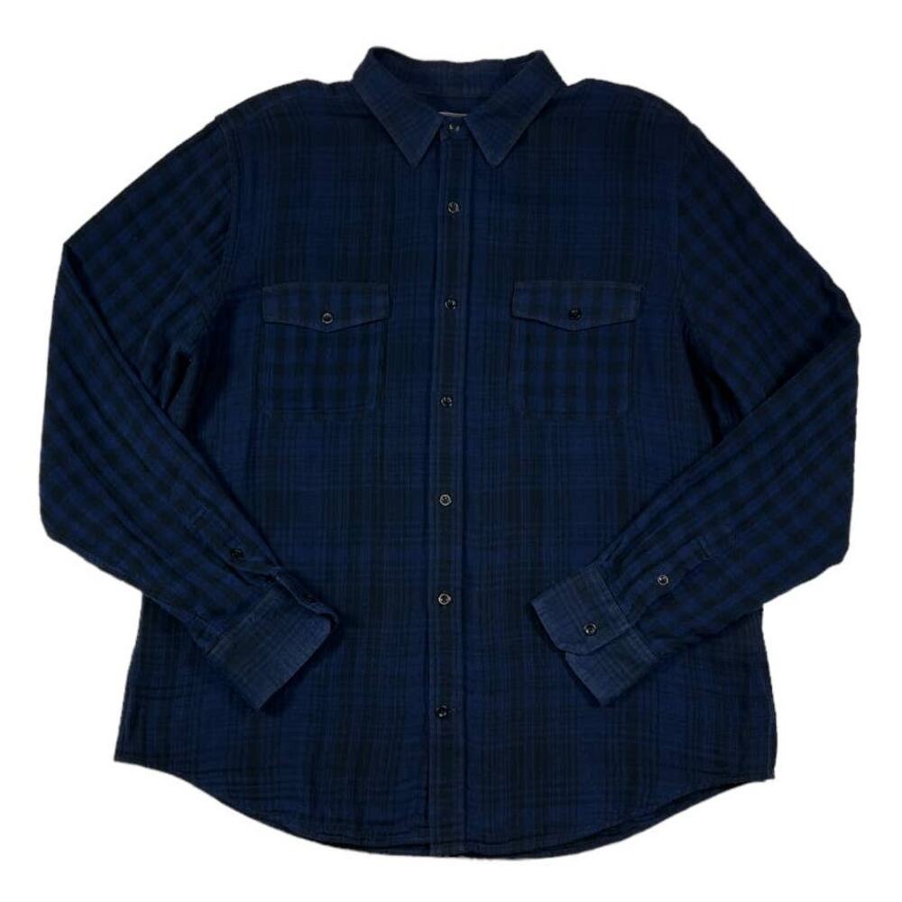 Vince Blue Button Down Cotton Shirt | Size XL
